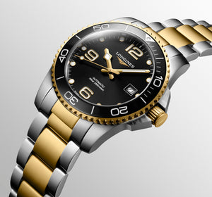 Longines HydroConquest Automatic (Cadran noir / 41mm / Jaune bicolore)