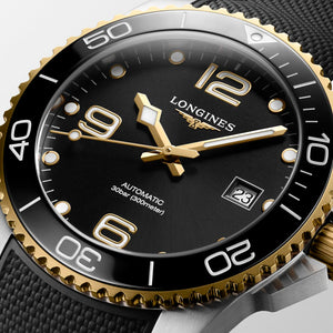 Longines HydroConquest Automatic (Cadran noir / 41mm / Jaune bicolore)