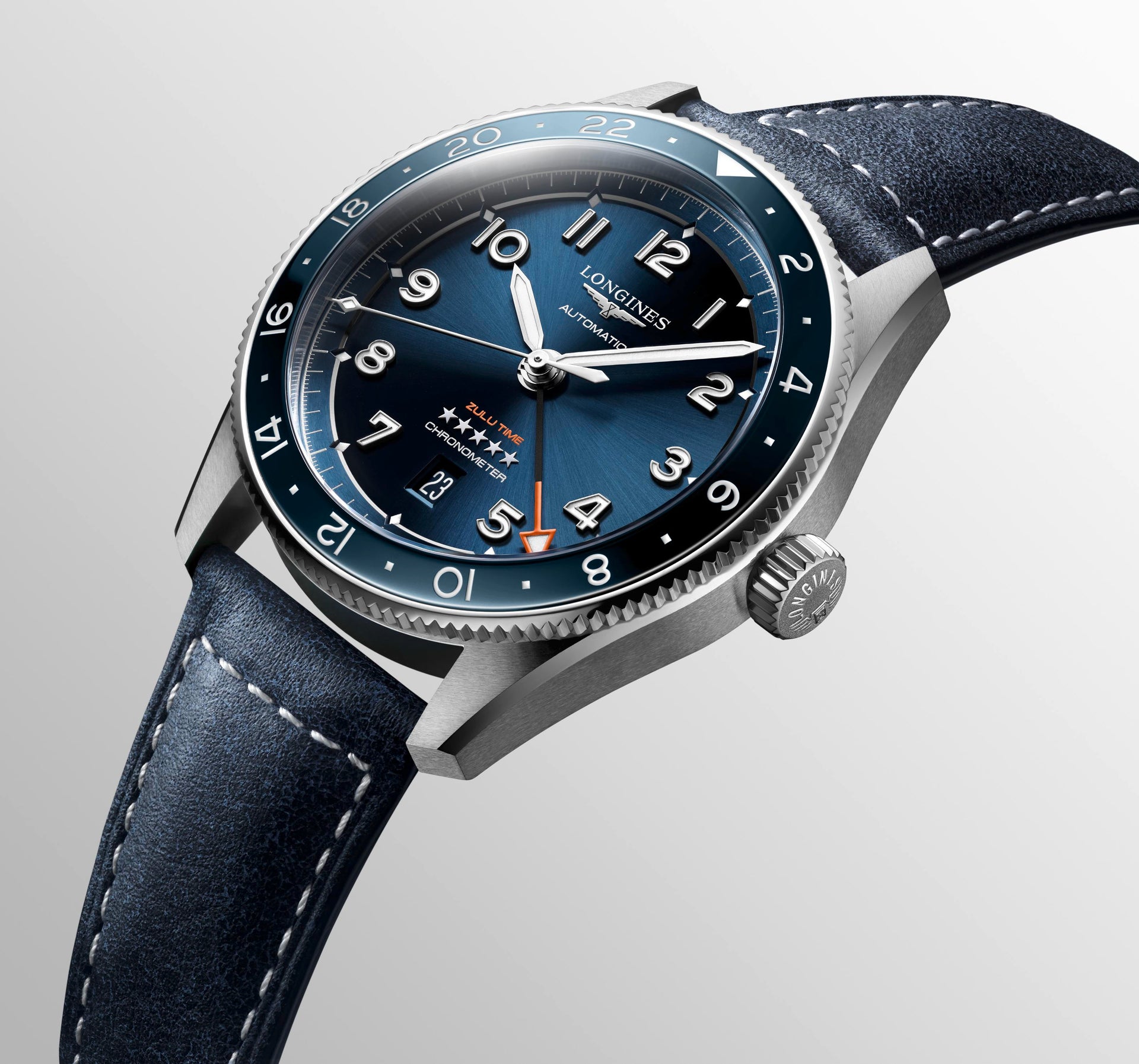 Longines Spirit Zulu Time Automatic (cadran bleu / 42 mm)
