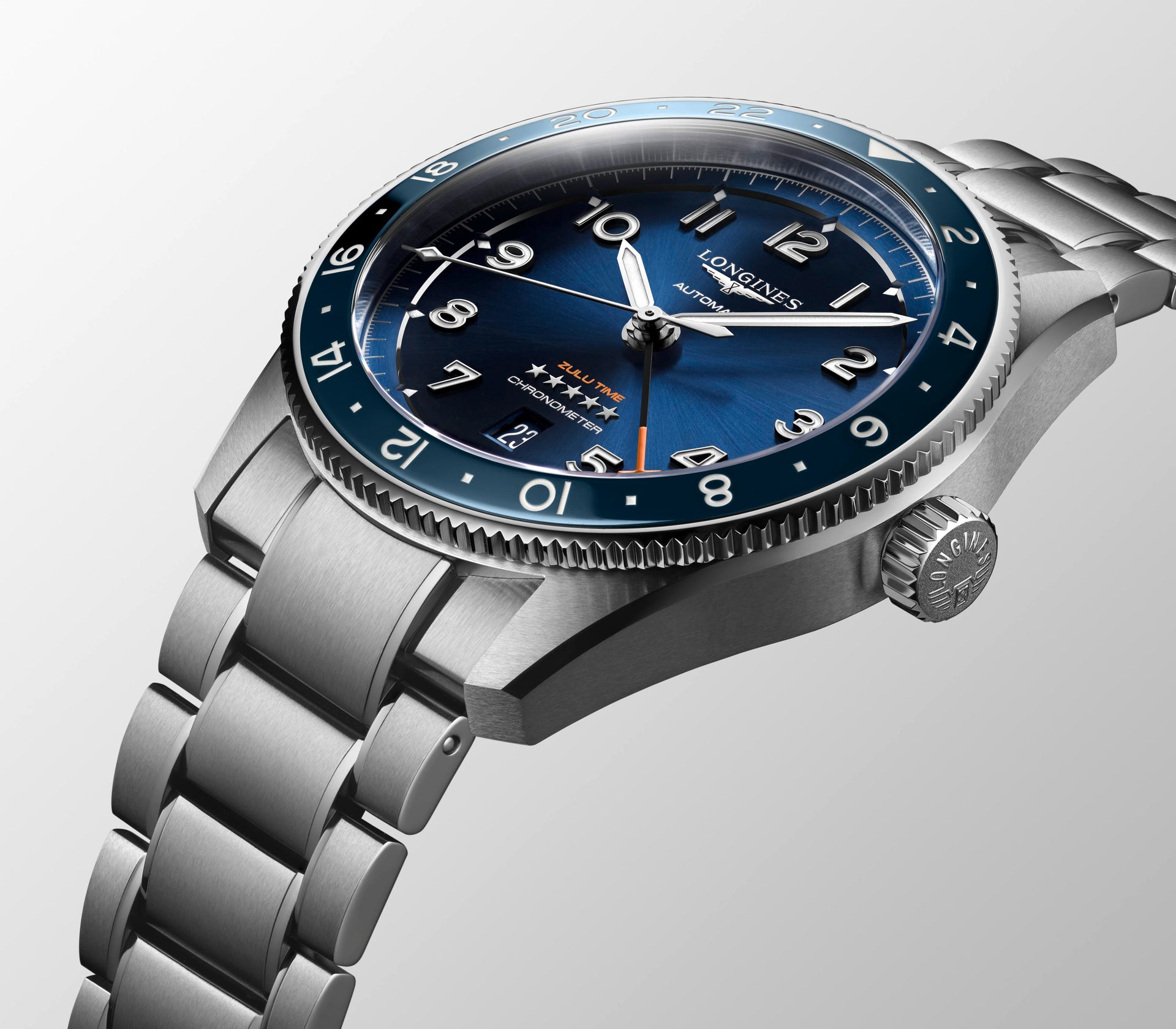 Longines Spirit Zulu Time Automatic (cadran bleu / 42 mm)