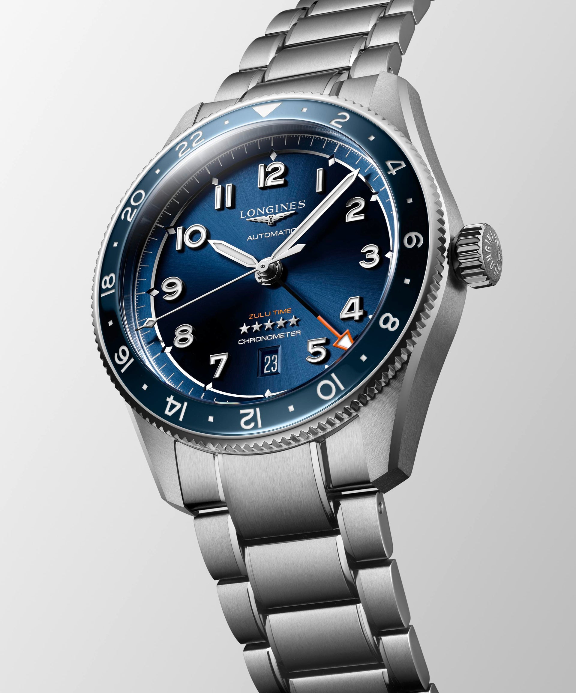 Longines Spirit Zulu Time Automatic (cadran bleu / 42 mm)