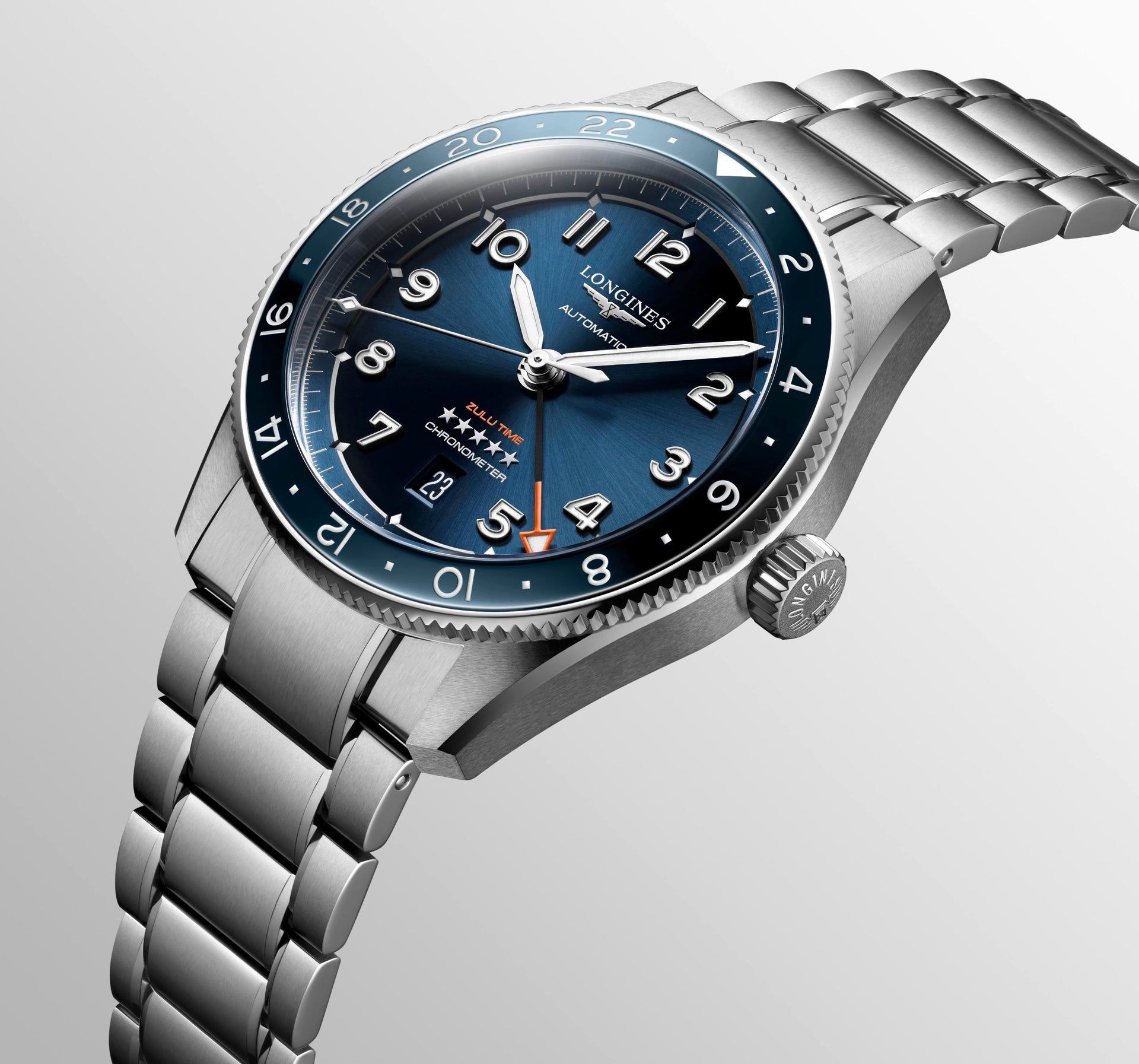Longines Spirit Zulu Time Automatic (cadran bleu / 42 mm)