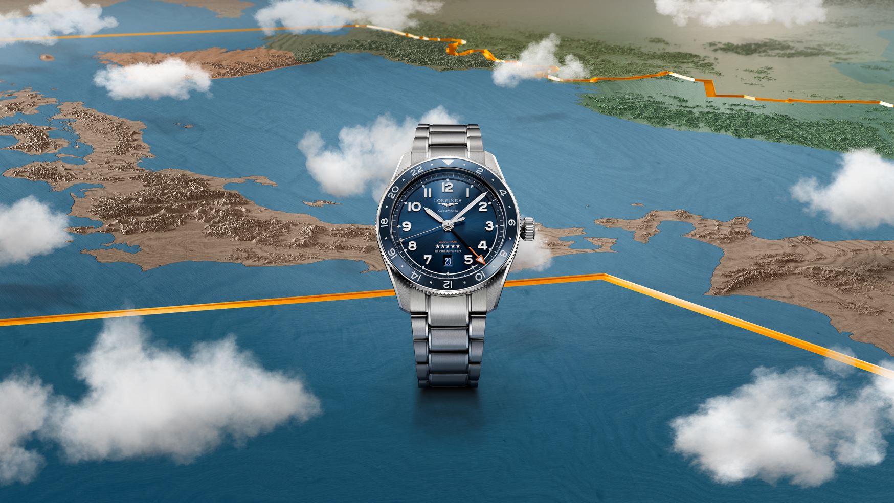 Longines Spirit Zulu Time Automatic (cadran bleu / 42 mm)
