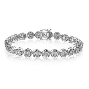 Simon G 18K Round Illusion Set Diamond Bracelet
