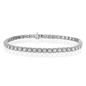 Bracelet de tennis Simon G 18K en diamant de ligne droite