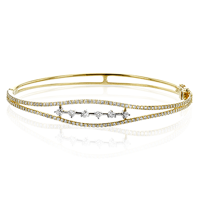 Simon G 18K Deco Open Diamond Bangle