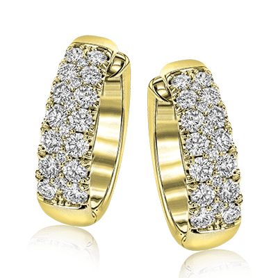 Boucles d'oreilles Simon G 18K Pave Diamond Hoop