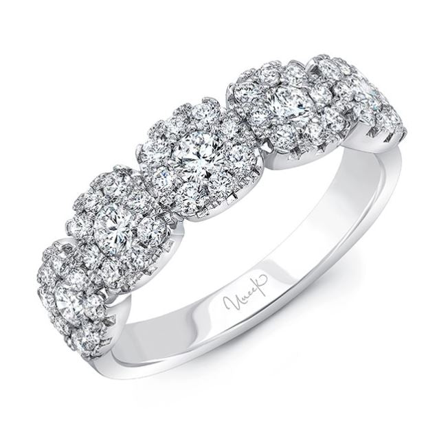 Uneek 18K Cushion Diamond Halo Ring