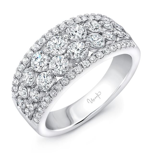 Uneek 14K Diamond Multi-Row Ring
