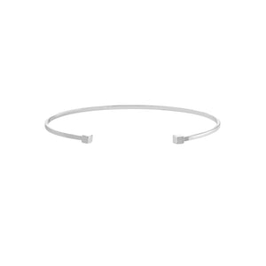 Hemsleys Collection 14K Open Round Wire Cuff Cubed Bangle