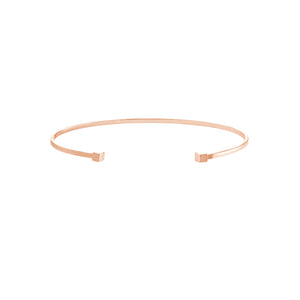 Hemsleys Collection 14K Open Round Wire Cuff Cubed Bangle