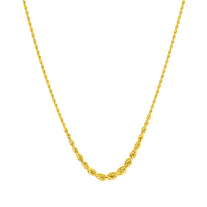 Collier de corde graduée en or jaune 14 carats de la collection Hemsleys