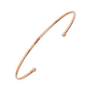 Bracelet de manchette en fil de fer rond ouvert 14K de la collection Hemsleys