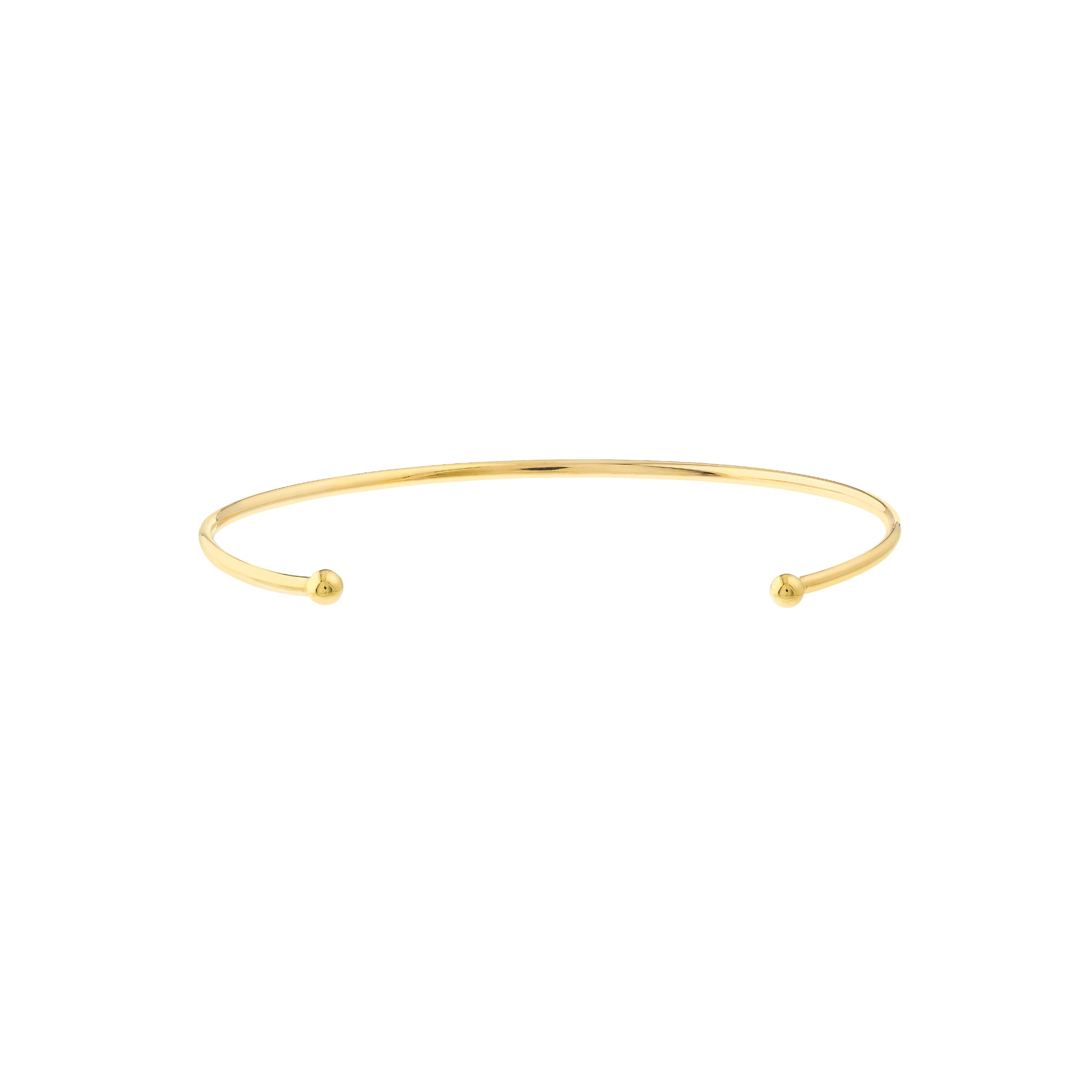 Bracelet de manchette en fil de fer rond ouvert 14K de la collection Hemsleys