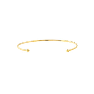 Bracelet de manchette en fil de fer rond ouvert 14K de la collection Hemsleys