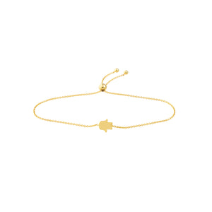 Collection Hemsleys Bracelet Bolo Hamsa en or jaune 14K