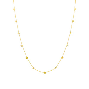 Hemsleys Collection - Collier en or jaune 14 carats et diamants - Étoiles par mètre carré