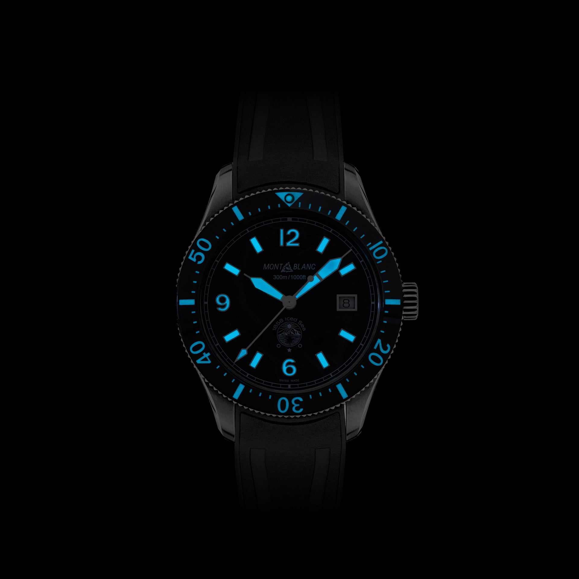 Montblanc 1858 Iced Sea Automatic Date (Cadran noir / 41mm)