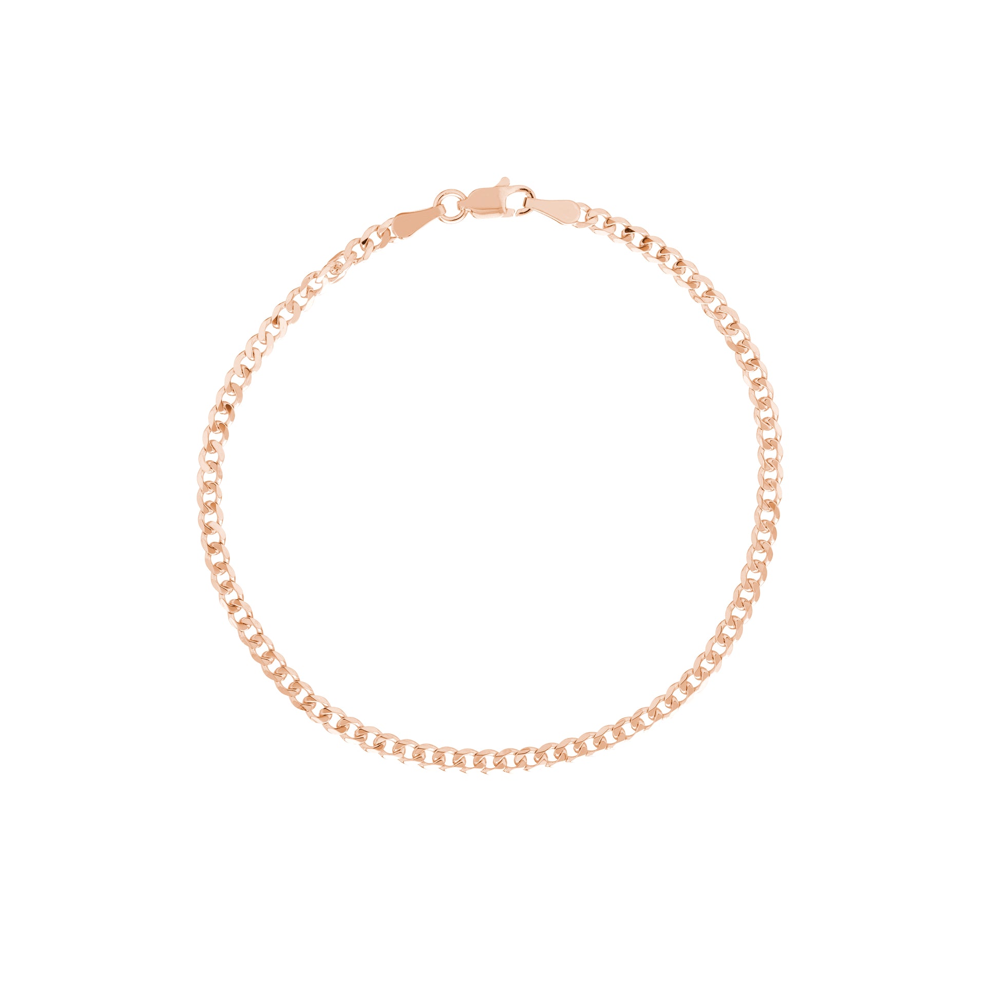 Bracelet en or 14K de la collection Hemsleys avec maillon cubain de 2,7 mm