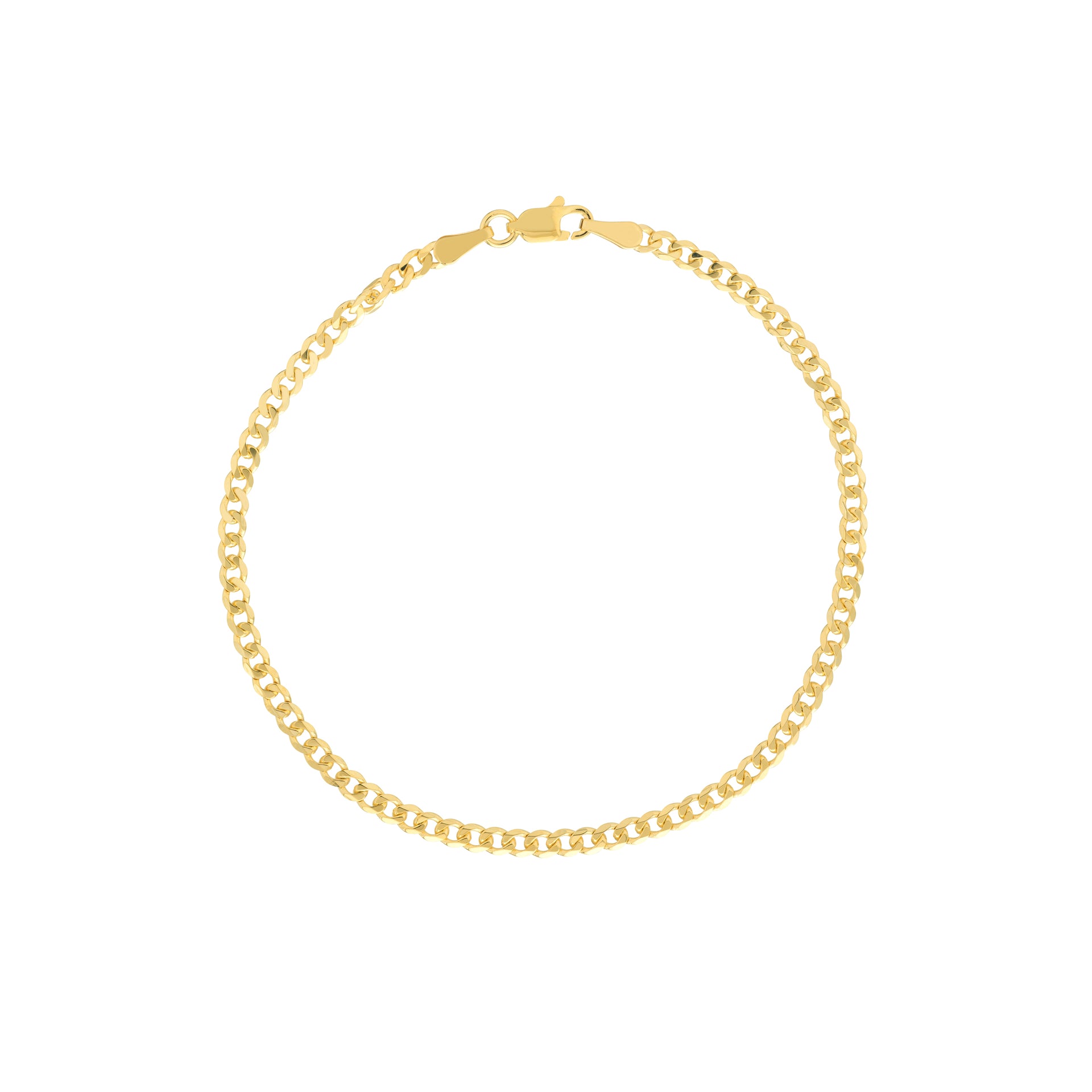 Bracelet en or 14K de la collection Hemsleys avec maillon cubain de 2,7 mm