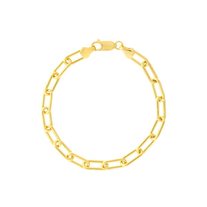 Collection Hemsleys - Bracelet trombone 6 mm en or jaune 14K