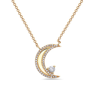 Collier demi-lune en diamants 14K de la collection Hemsleys