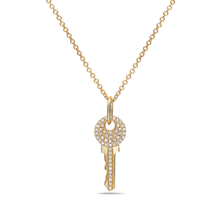 Pendentif clé en diamant 14K de la collection Hemsleys