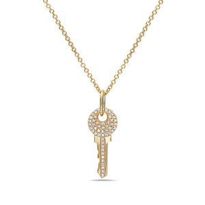 Pendentif clé en diamant 14K de la collection Hemsleys