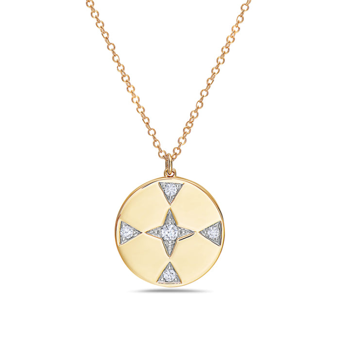 Pendentif médaillon en diamant 14K de la collection Hemsleys