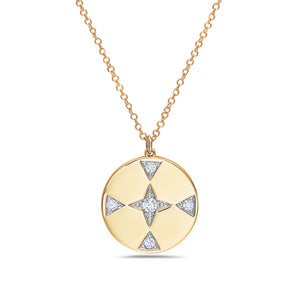 Pendentif médaillon en diamant 14K de la collection Hemsleys