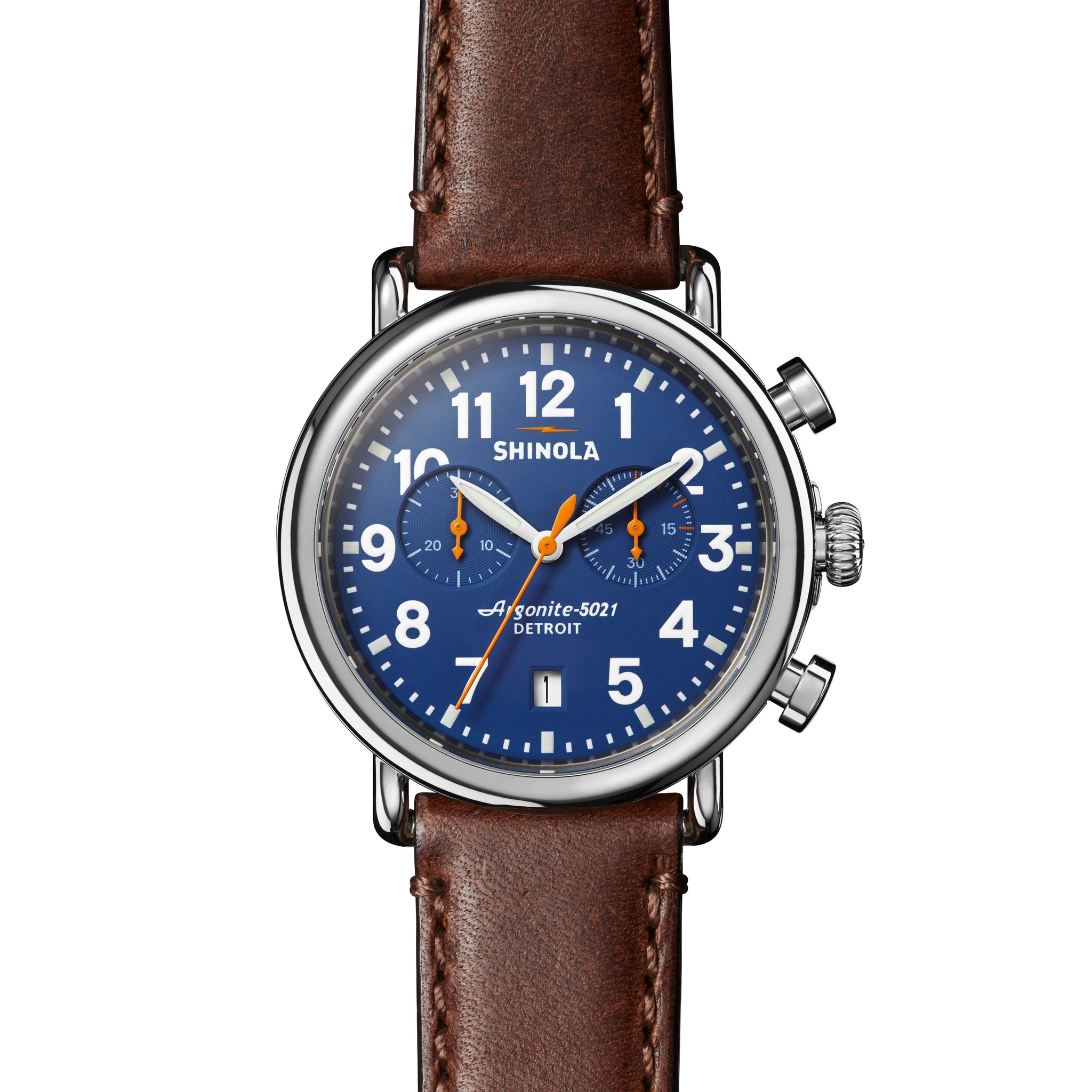 Shinola The Runwell Chronographe à quartz (cadran bleu / 41mm)