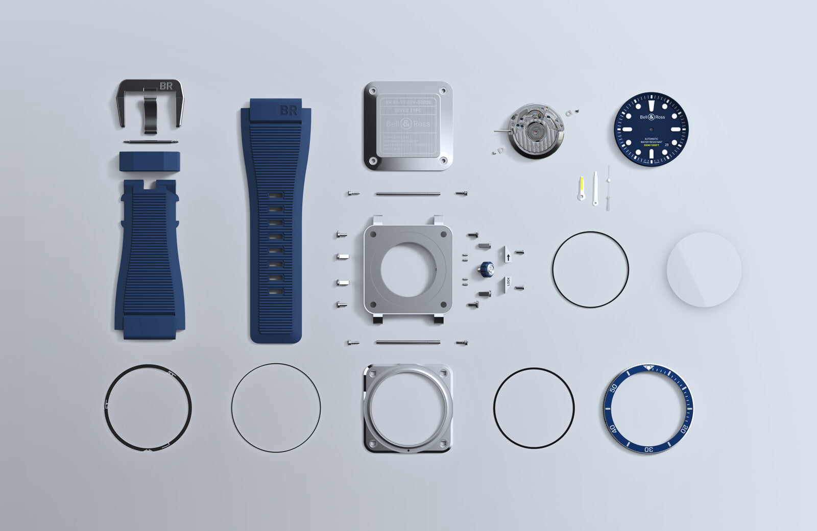 Bell & Ross BR 03-92 Diver Blue Automatic BR0392-D-BU-ST/SRB (Blue Dial / 42mm)