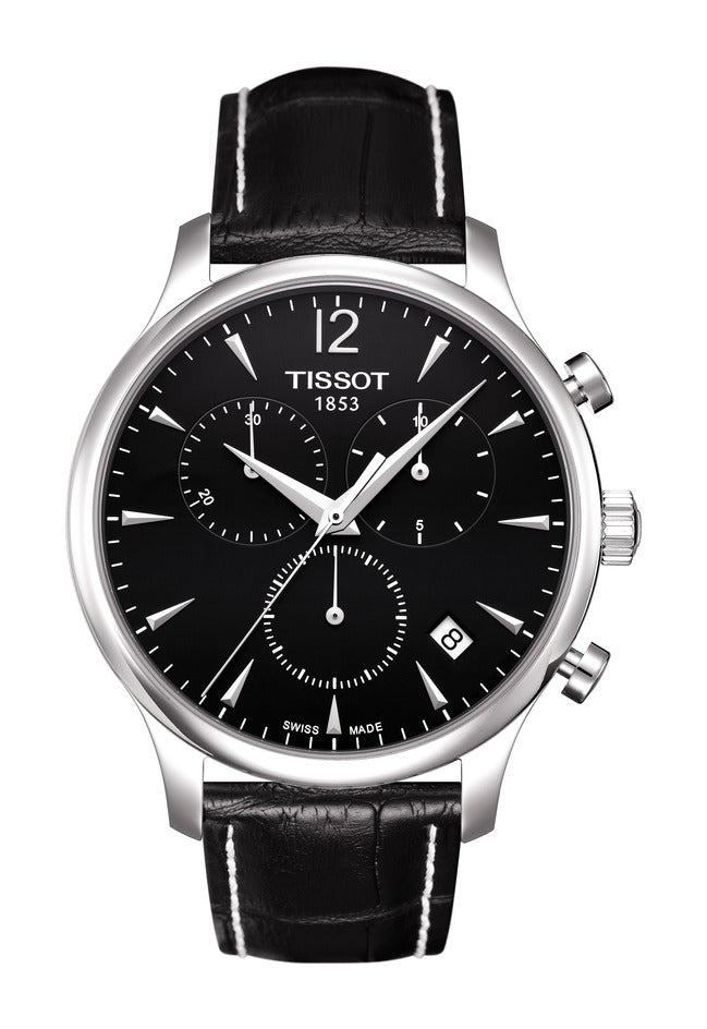 Chronographe à quartz Tissot Tradition (cadran noir / 42mm)