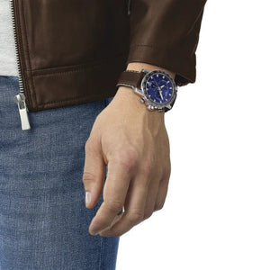 Chronographe à quartz Tissot Supersport (cadran bleu / 45,5 mm)