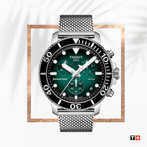 Chronographe Tissot Seastar 1000 à quartz (cadran vert / 45,5 mm)