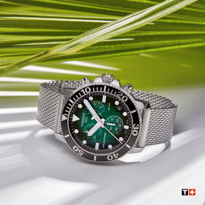 Chronographe Tissot Seastar 1000 à quartz (cadran vert / 45,5 mm)