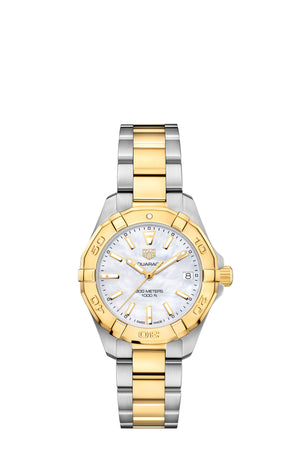 TAG Heuer Aquaracer Acier & Quartz or (cadran blanc / 32mm)