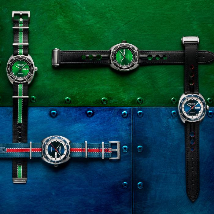 Hamilton American Classic Pan Europ Day Date Auto (cadran bleu / 42mm)